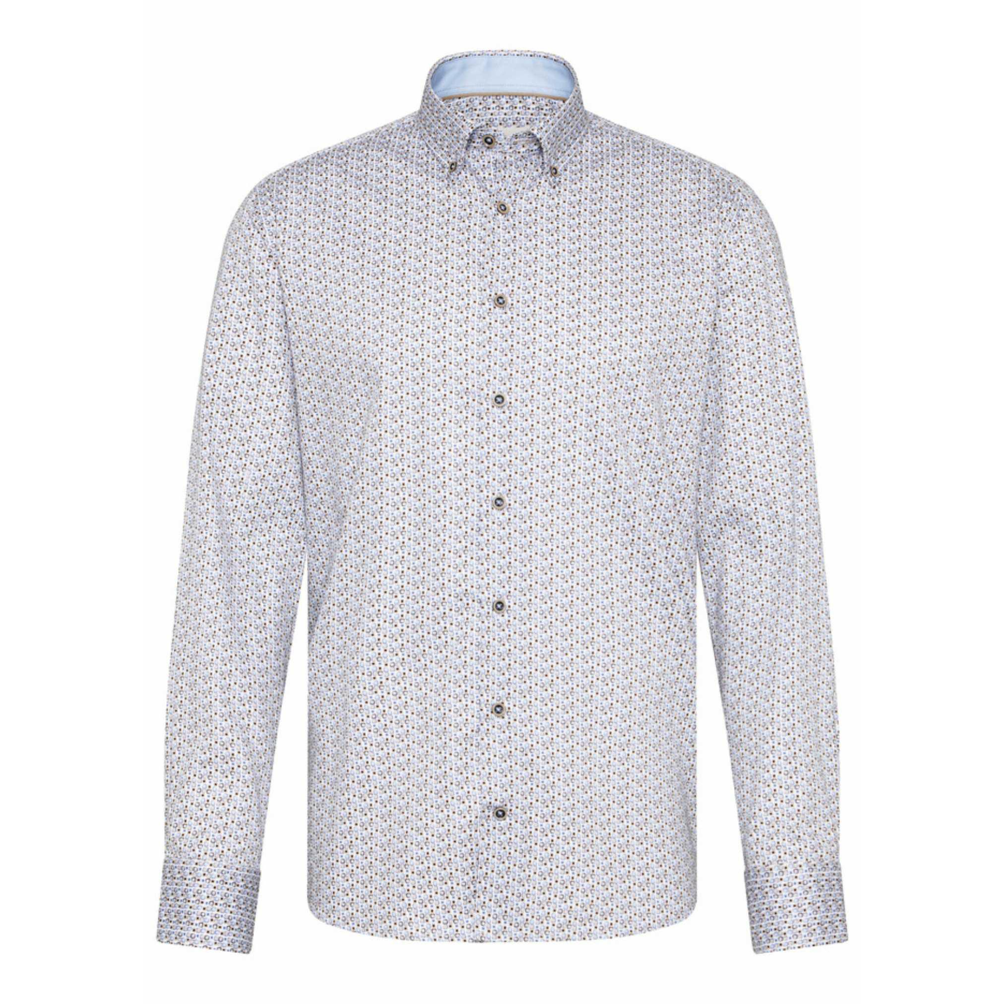 Bugatti  Square Print L/S Shirt