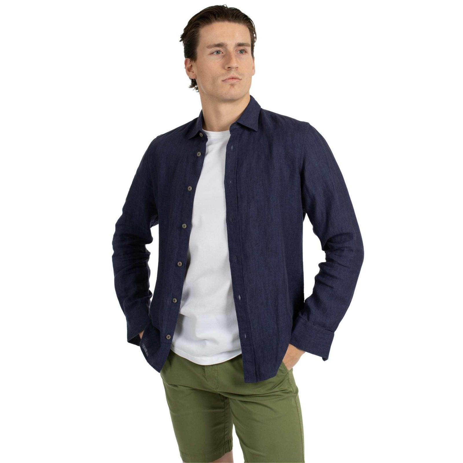 James Harper Linen L/S Shirt
