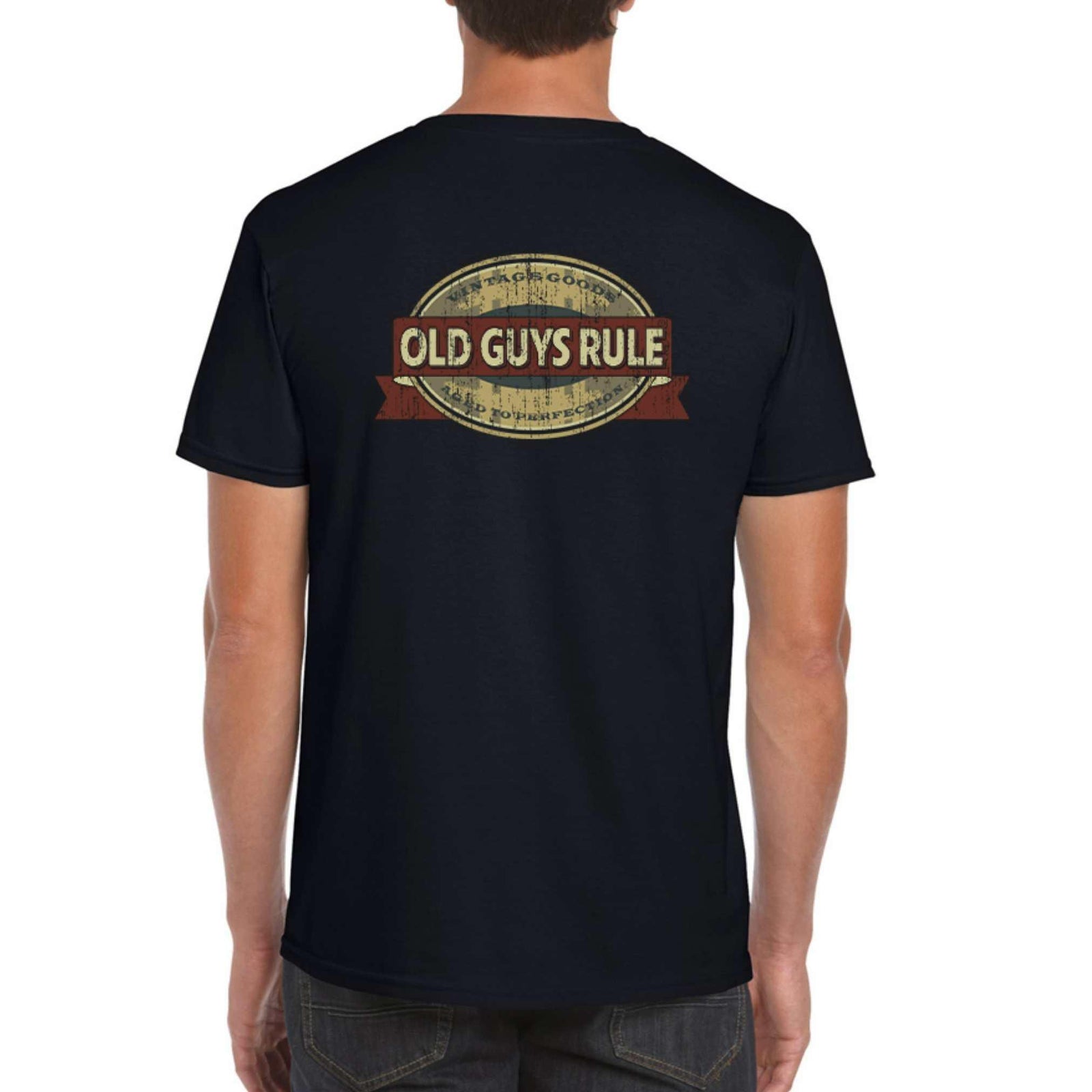OLD GUYS RULE T SHIRT  Oak Cask Oval