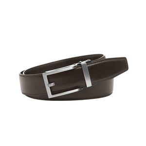 Buckle HAMILTON Black. Auto Leather Belt. 35mm width.