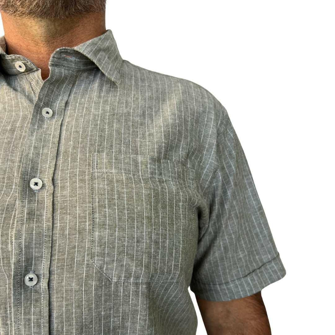 Back Bay Linen Stripe S/S Shirt