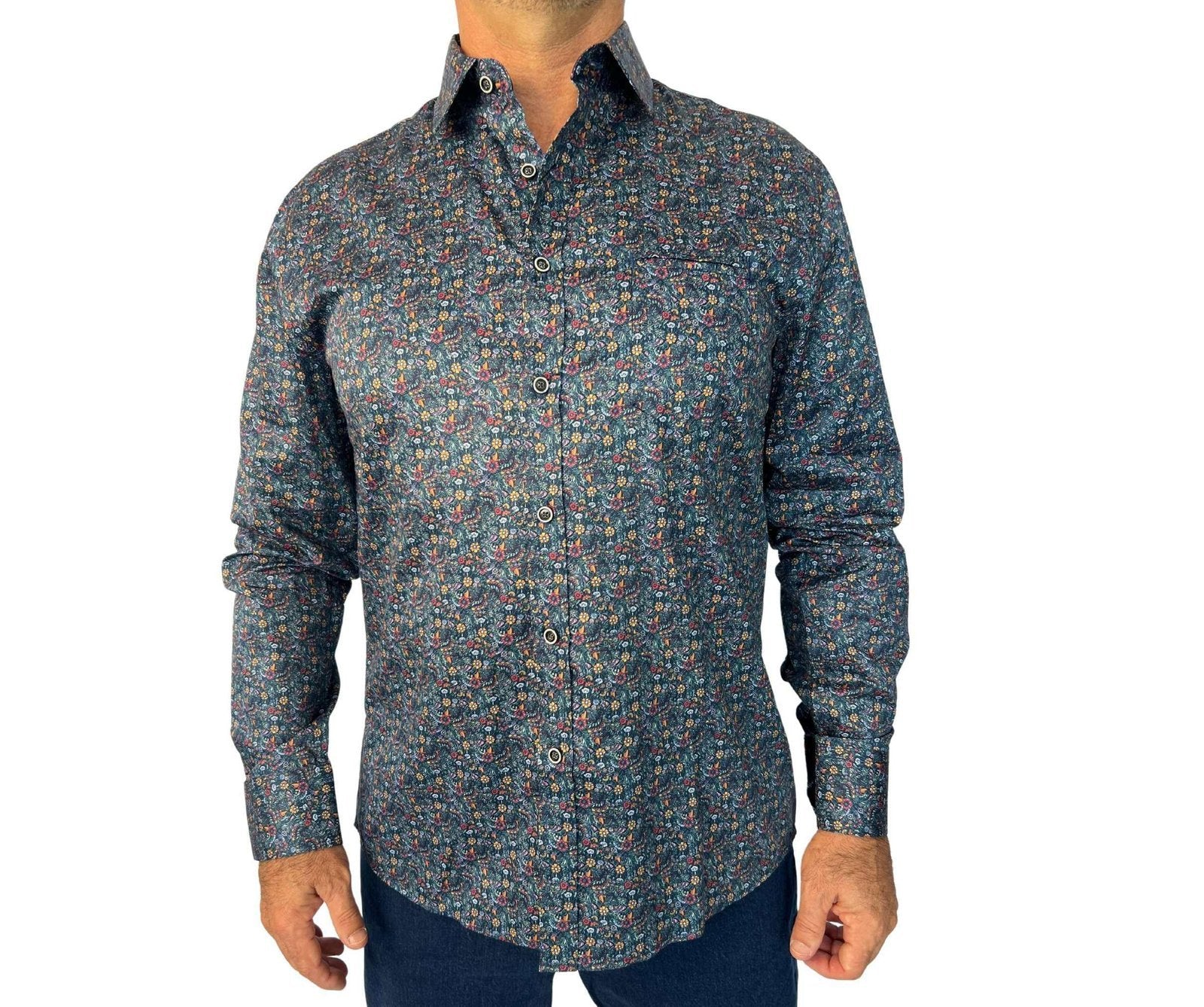 Berlin L/Sleeve Sixties Satin Shirt