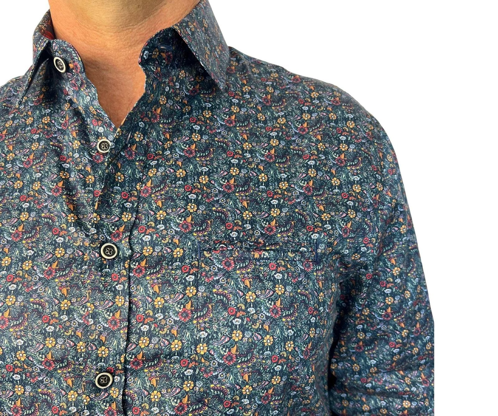 Berlin L/Sleeve Sixties Satin Shirt