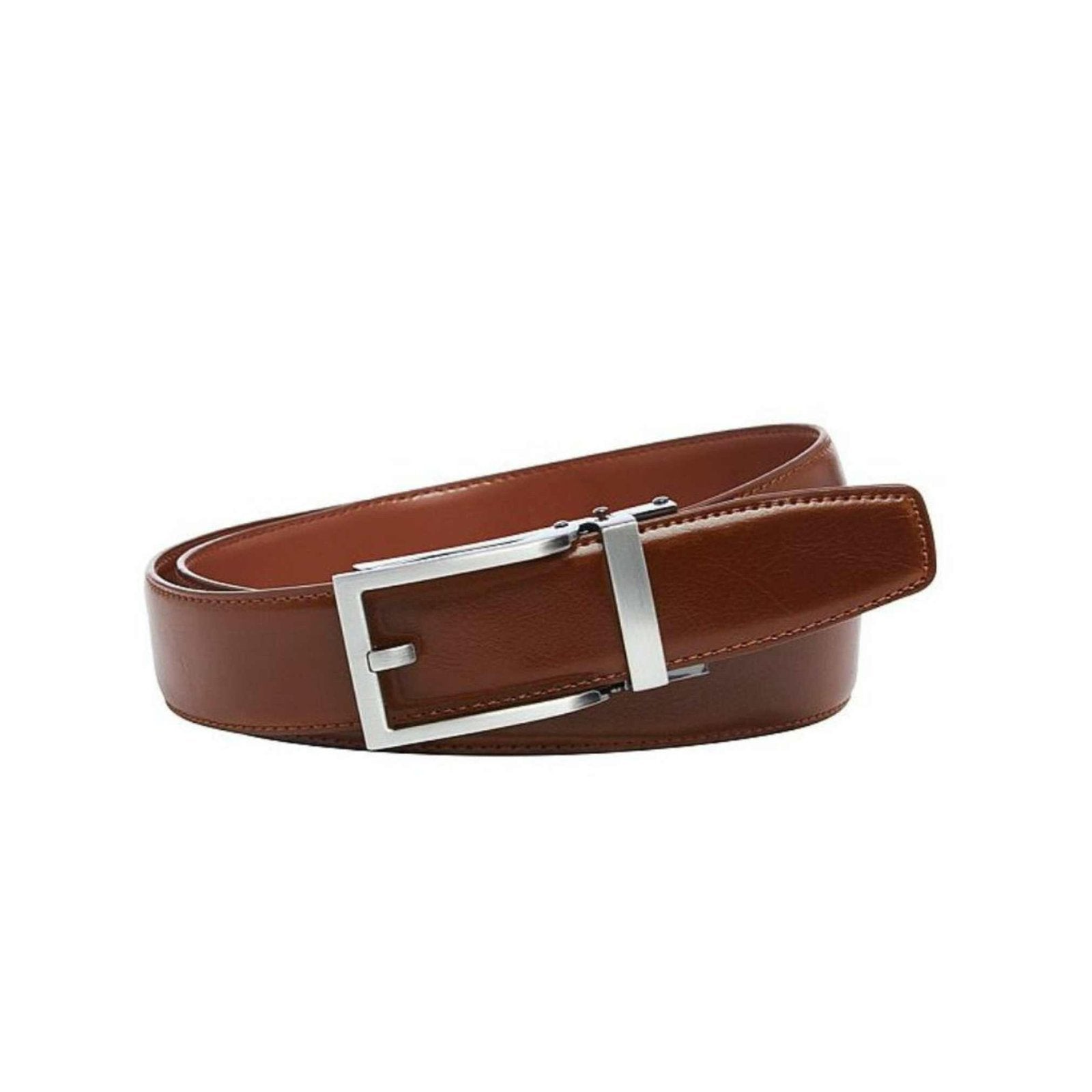 Buckle HAMILTON Black. Auto Leather Belt. 35mm width.