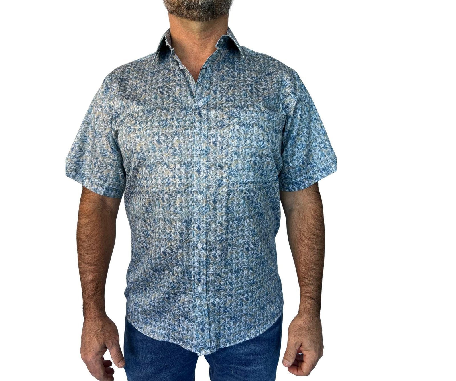 Cipollini Gold Swiss Cotton S/S Shirt