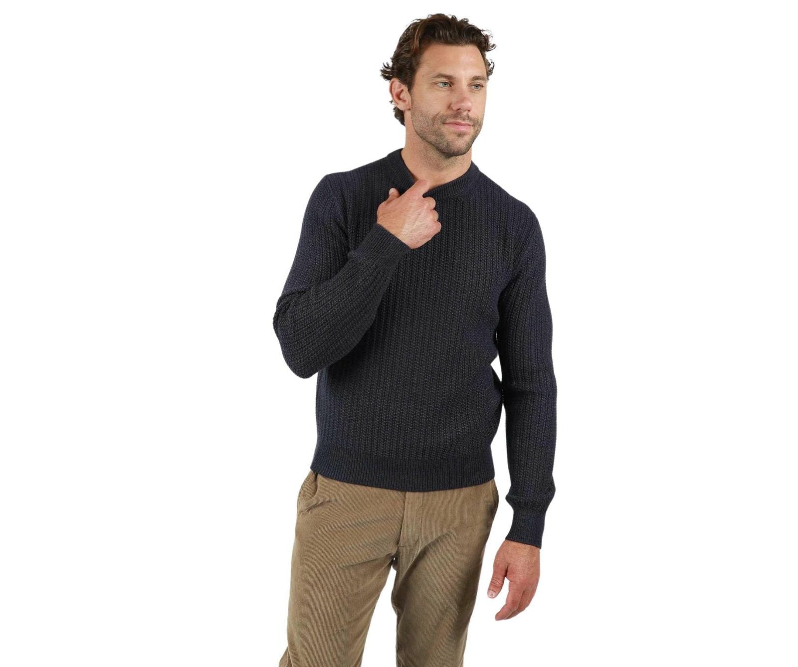James Harper Chunky Rib Crew Knit