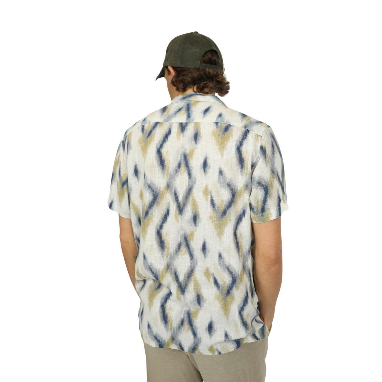 James Harper Ikat Cuban Collar Ss