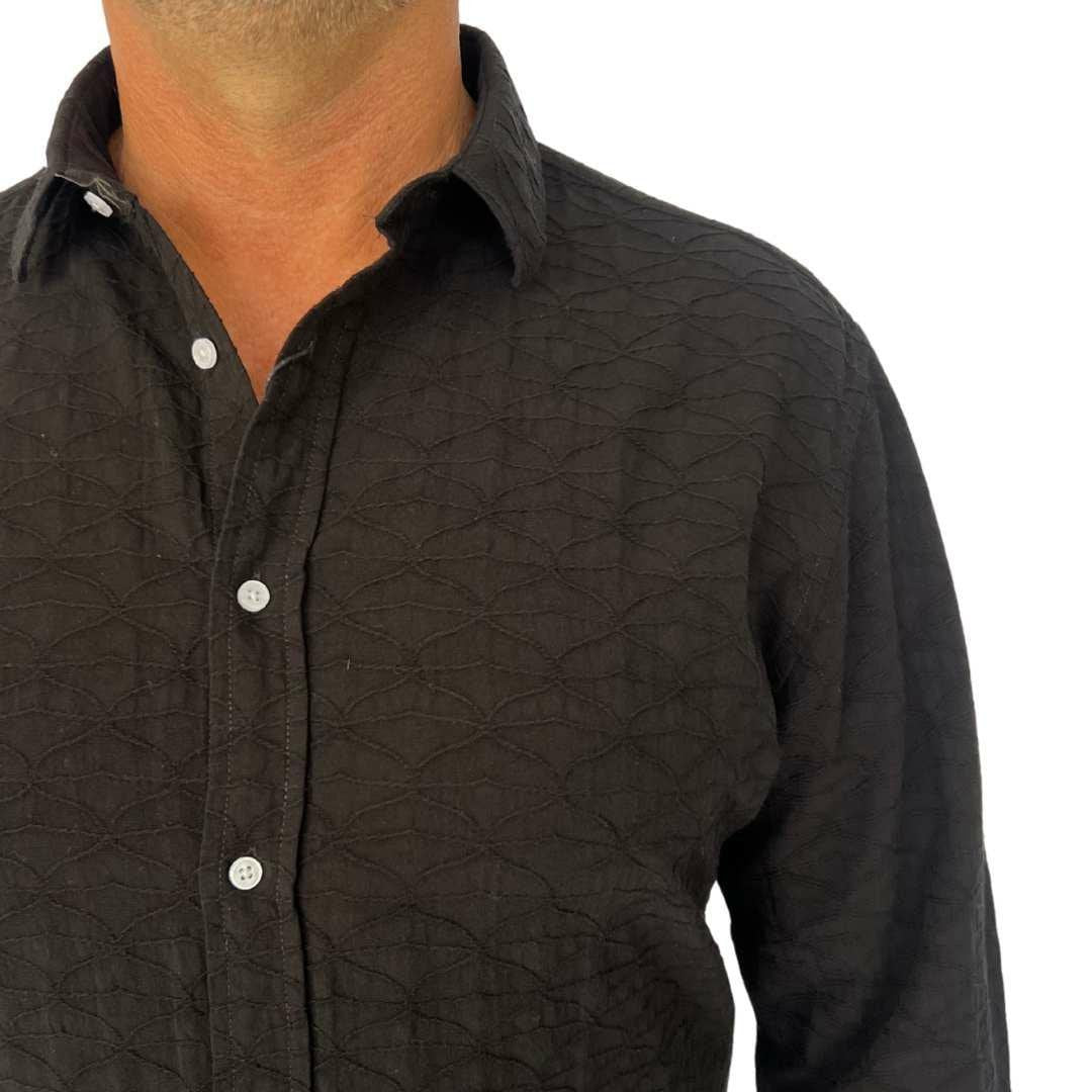 Mechmoto  Linen Textured L/S Shirt