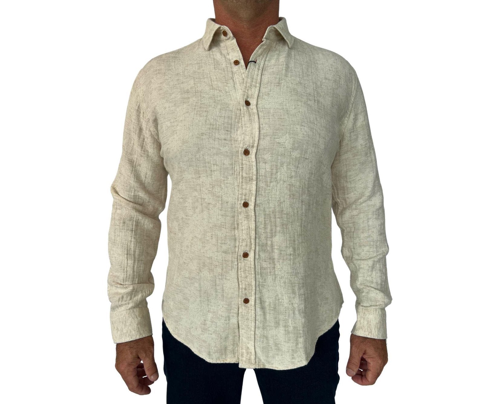 Mechmoto  Linen Embossed L/Sleeve Shirt