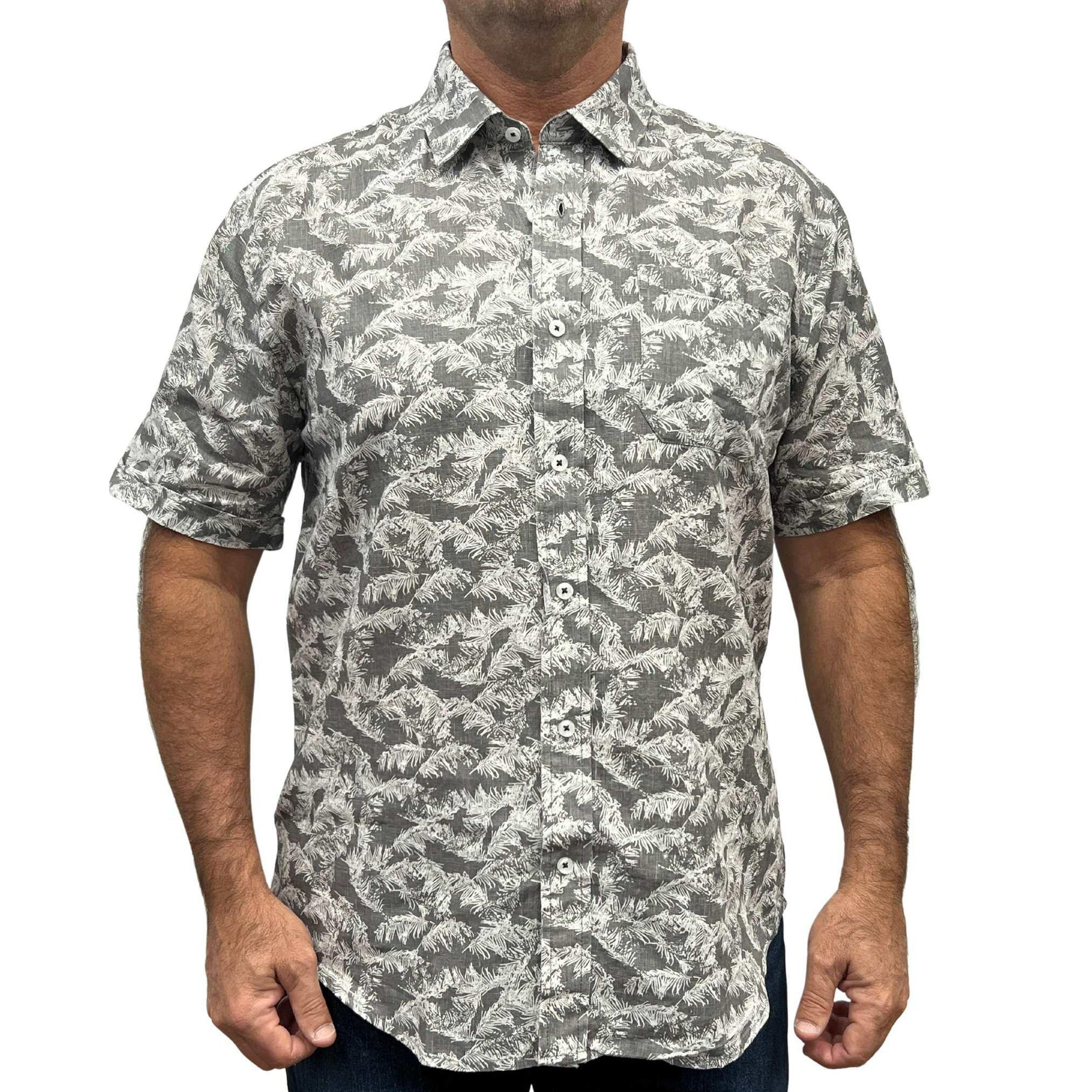 Back Bay Linen Print S/S Shirt