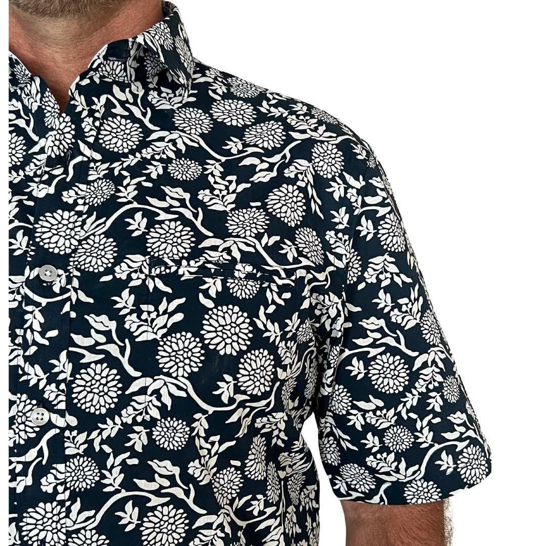 Berlin  Floral  Cotton Short/Sleeve Shirt