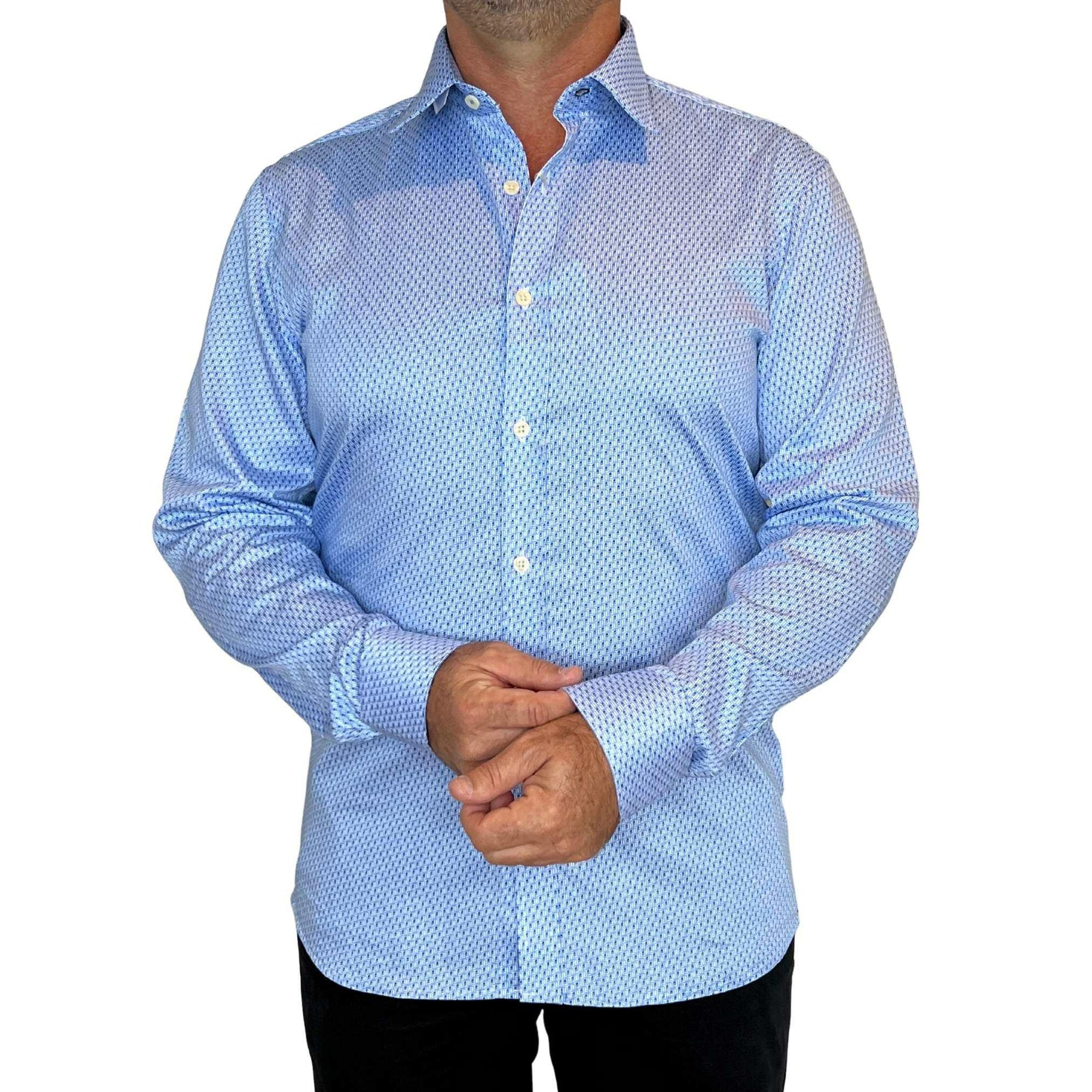 Brooksfield Premium Print Slim Fit Business Shirt
