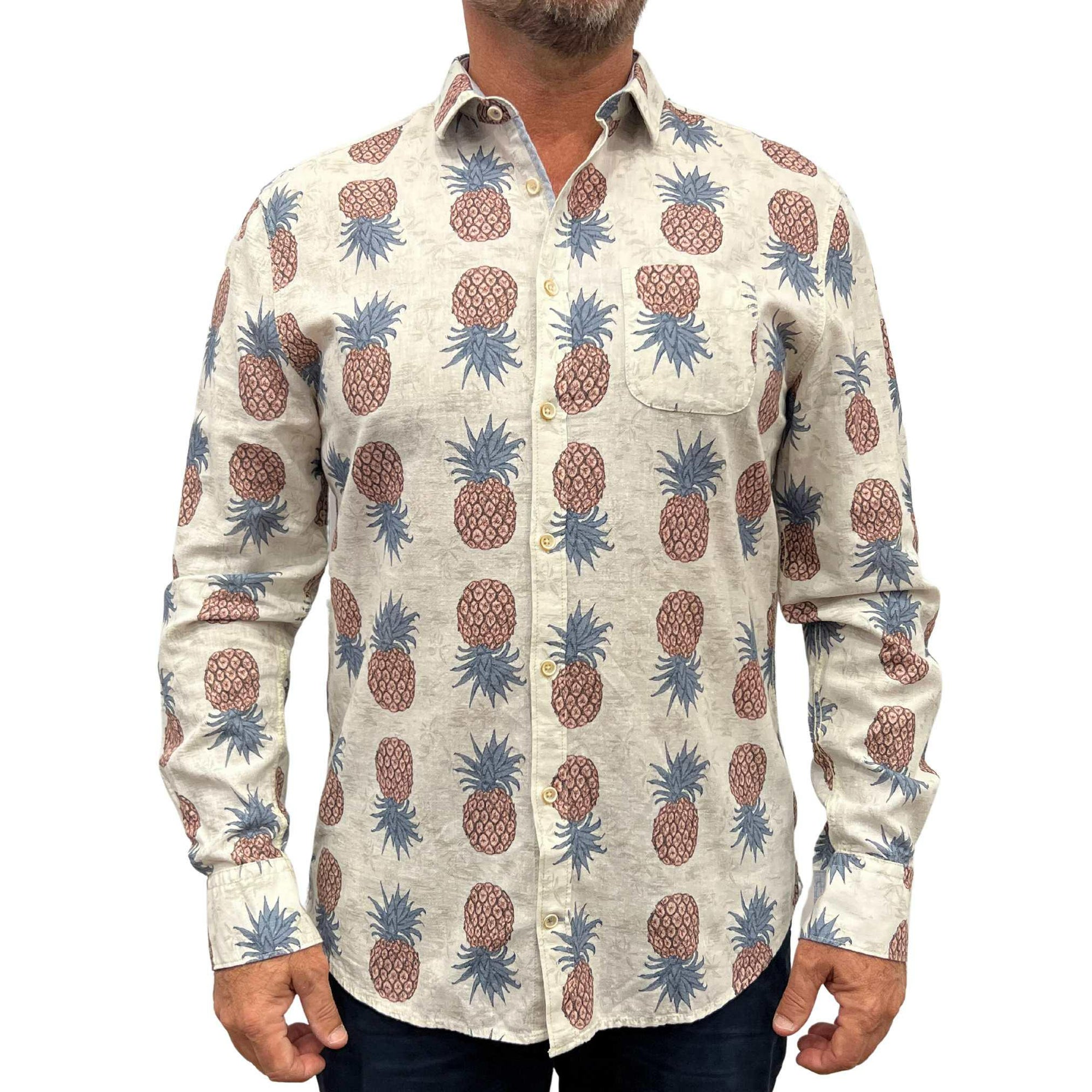 Colours & Sons Pineapple Print L/S Shirt