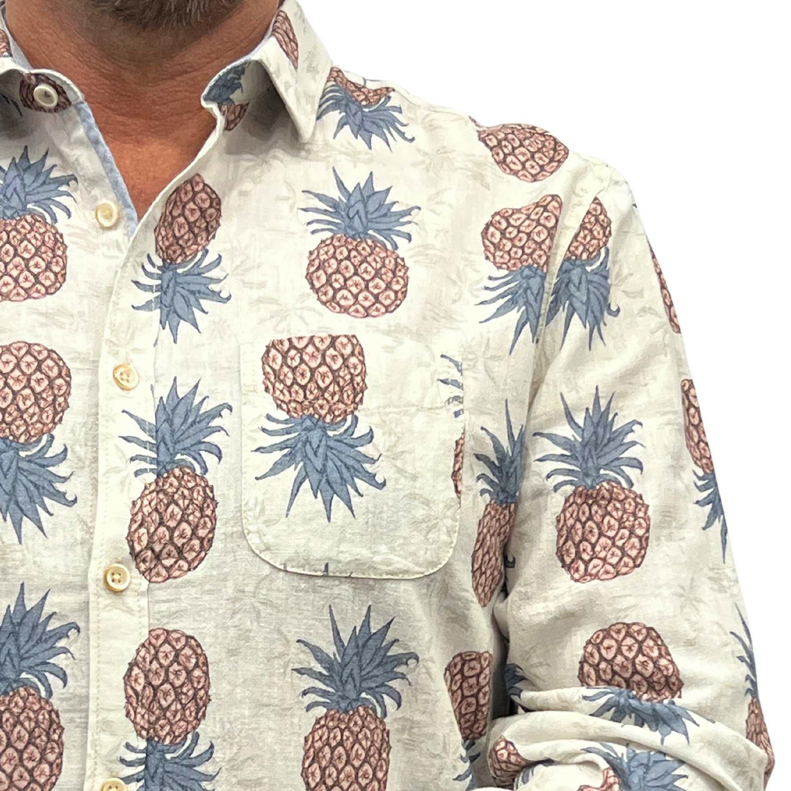 Colours & Sons Pineapple Print L/S Shirt