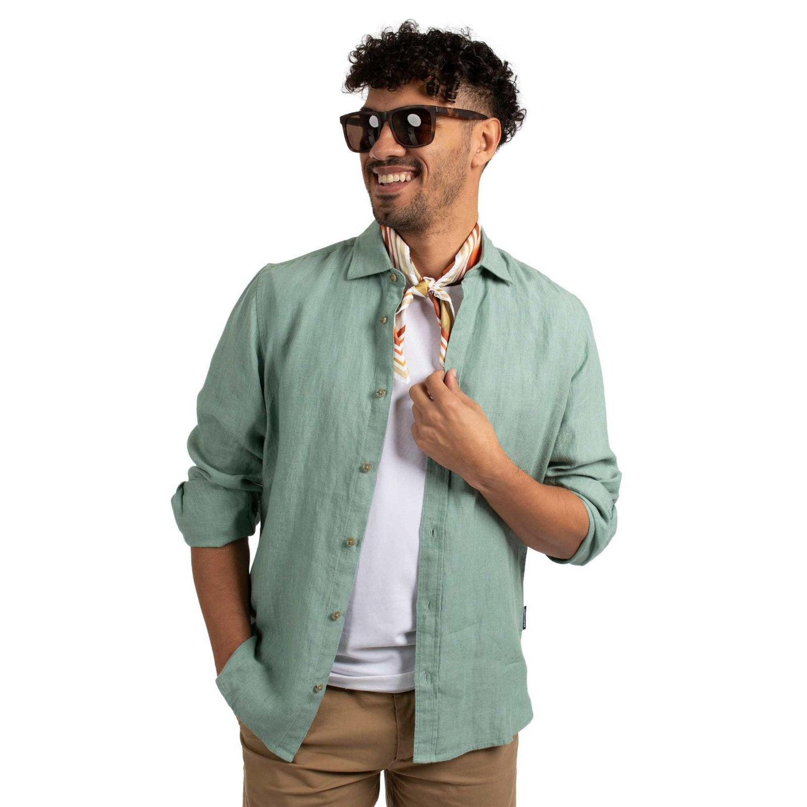 James Harper Linen L/S Shirt