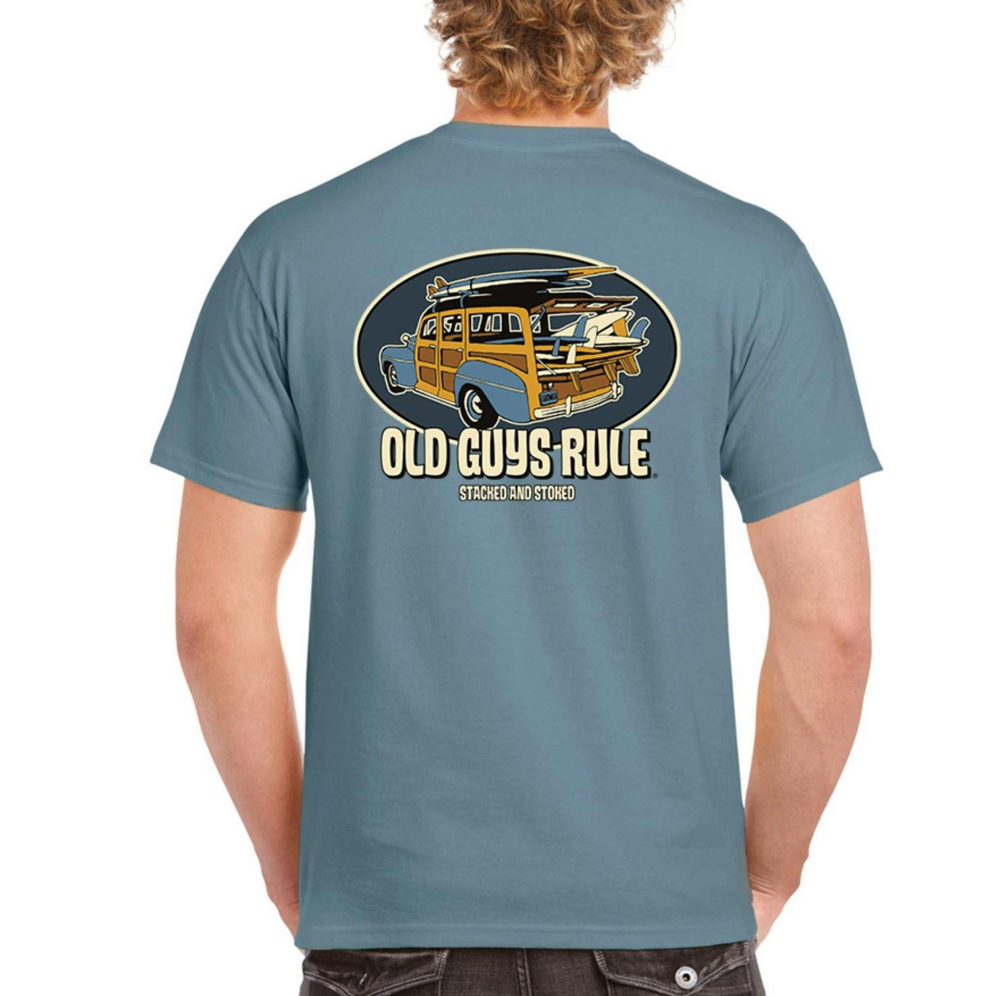 OLD GUYS  RULE  T SHIRT Stacked and Stoked